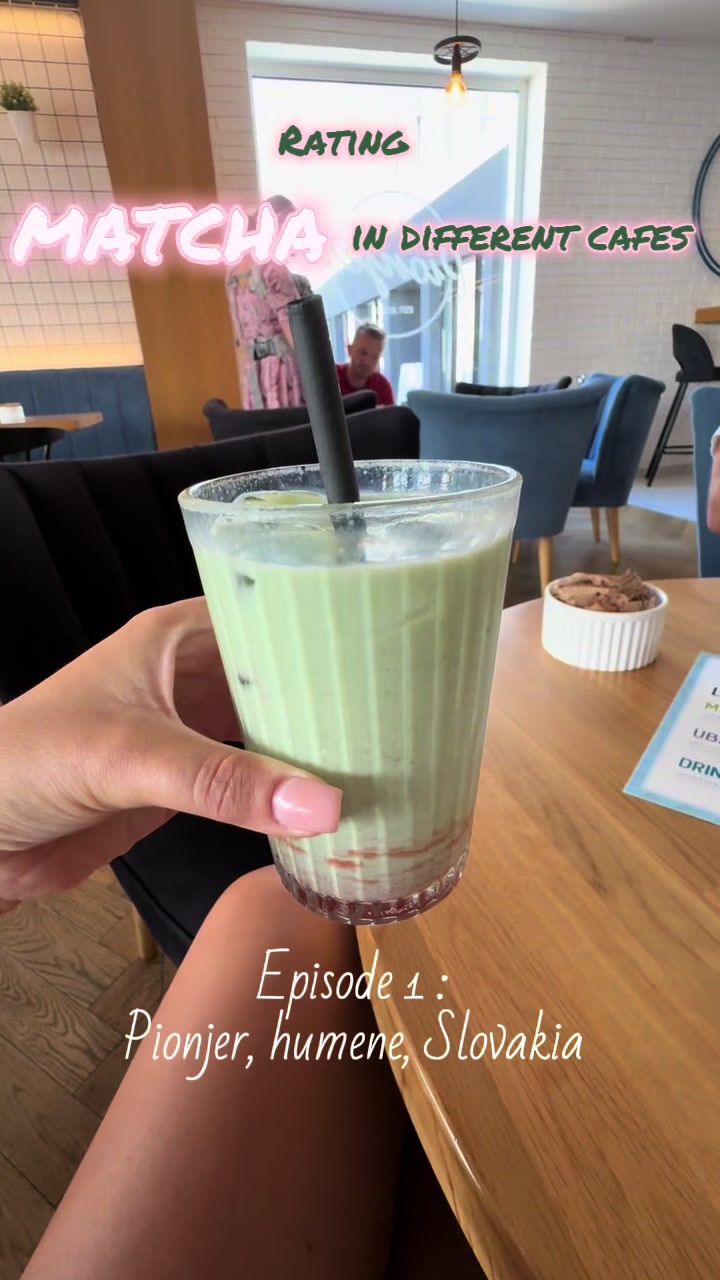 Pionjer humene Slovakia ☕️Very poor attempt at matcha but the atmosphere and food was great hehe 🫶🏼 #matcha #cafe #...