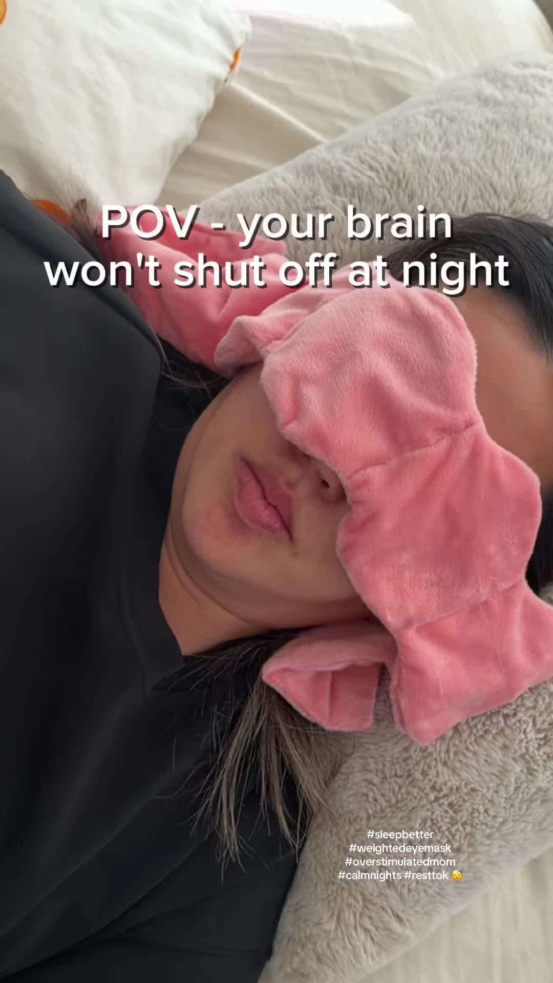 POV: your brain won’t shut off at night (or even for a nap) 😵‍💫 I tried this weighted eye mask… and my body instant...