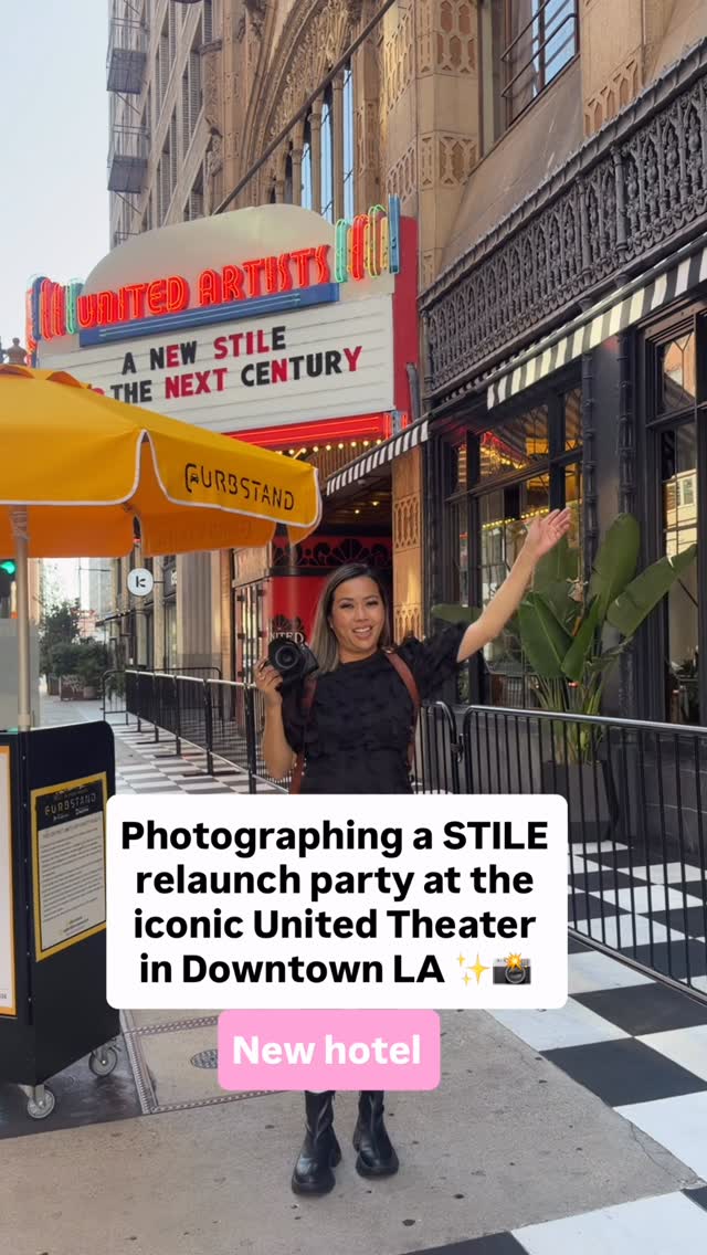 Photographing a stile relaunch party at the iconic United Theater in Downtown LA ✨📸 @theunitedtheater @stiledtla Fro...