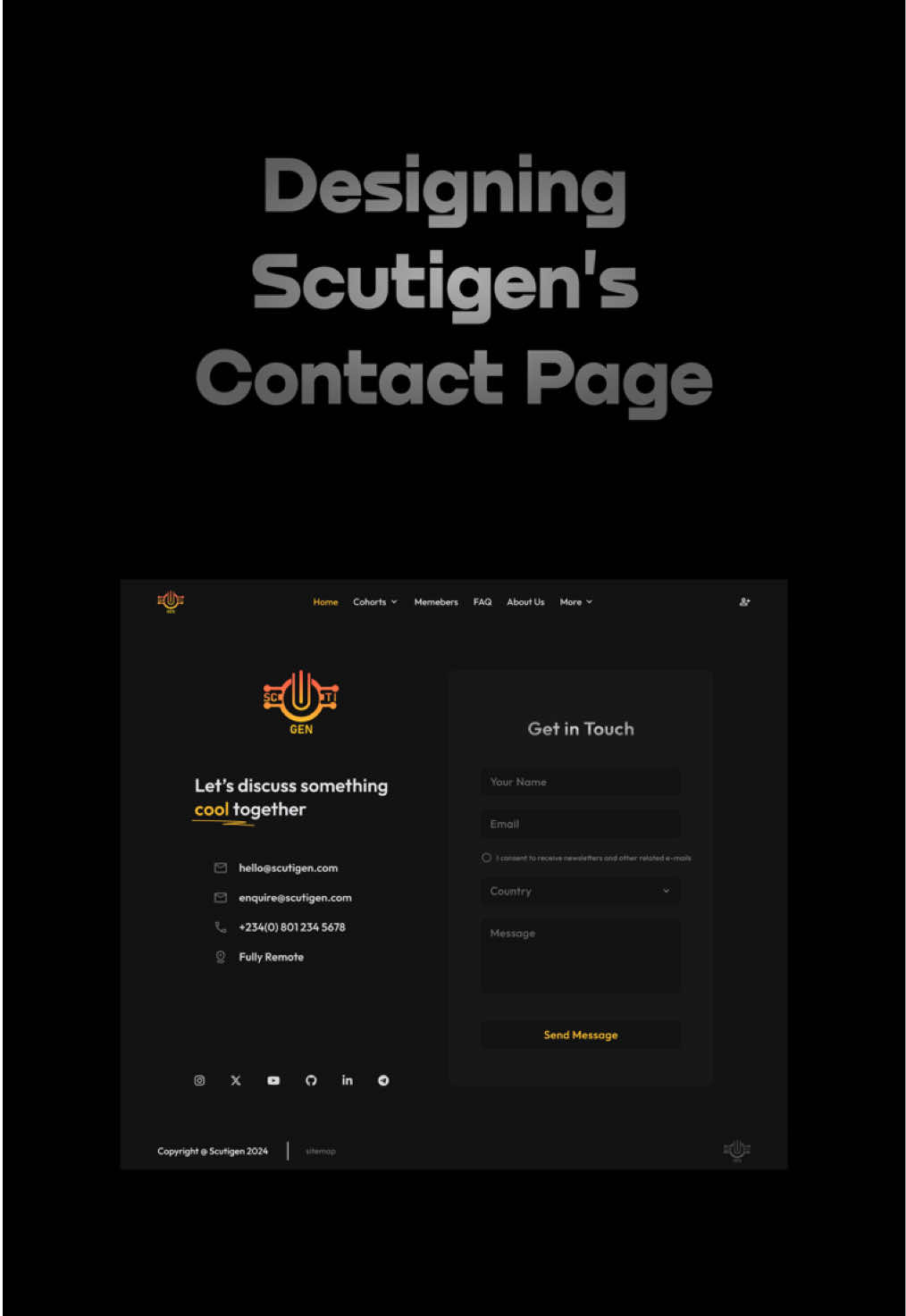 Designing a Contact Page for my community, Scutigen! This timelapse is WILD. All thanks to my design system and the p...