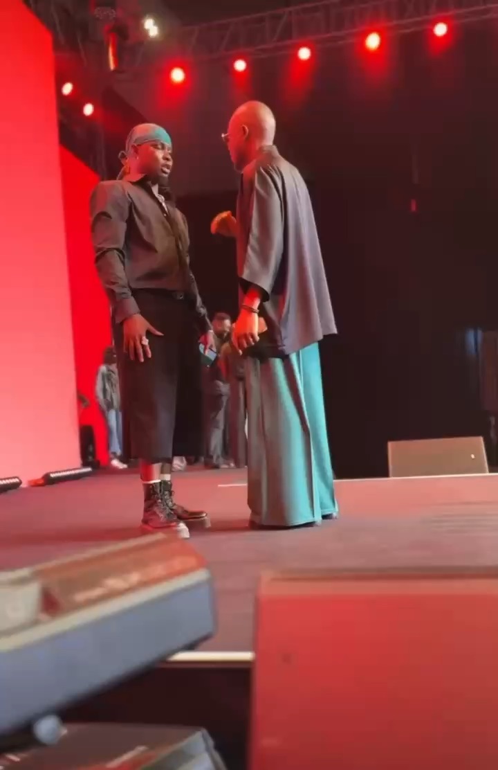 Artist getting ready to perform