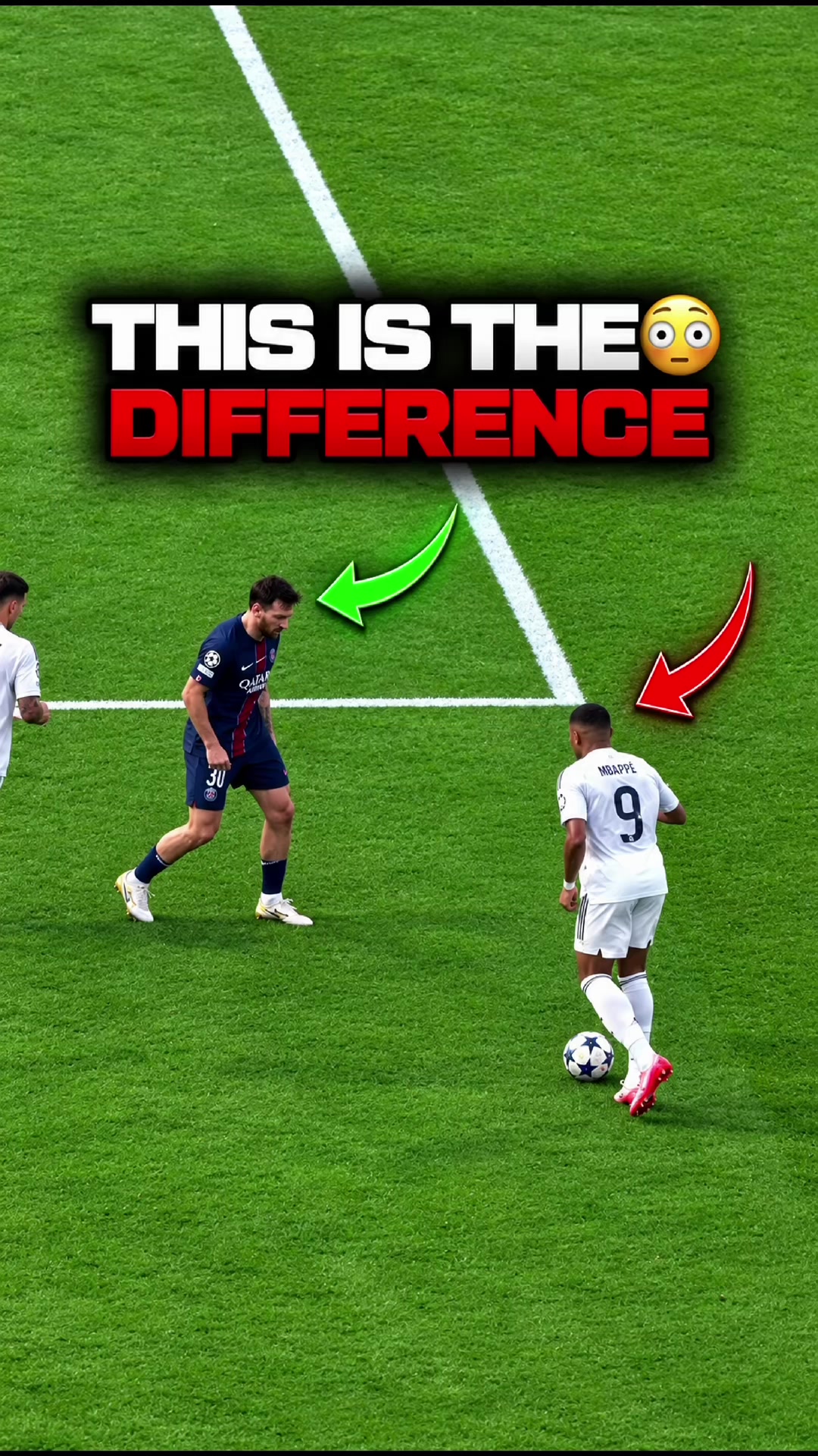This is the DIFFERENCE between a BAD DRIBBLER vs a GOOD DRIBBLER with Mbappe and Kvara😳⚽️ #mbappe #kvara #ballondor...