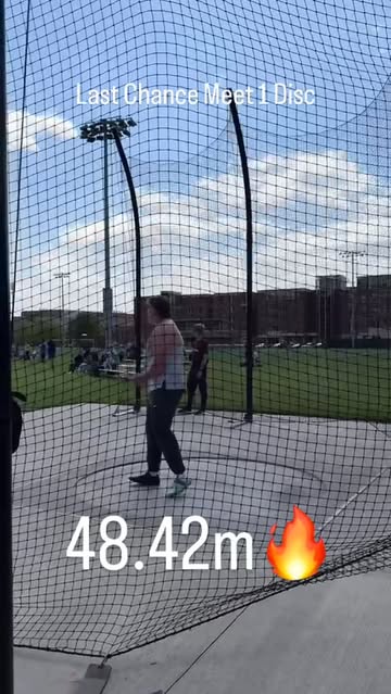 1st of 2 last chance meets. Only competed in discus with a nice pr of 48.42m (3.32m increase) missed finals for an op...