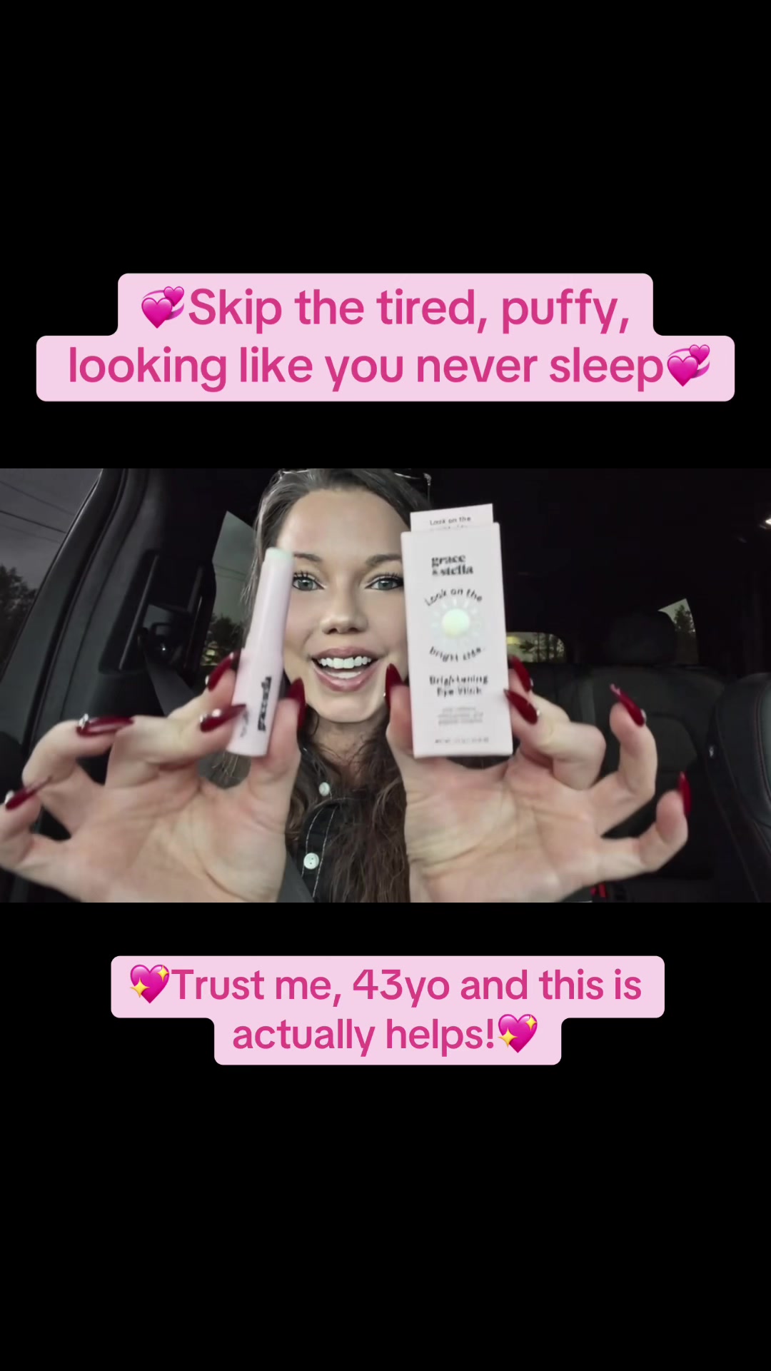 A girl needs all the help she can get sometimes 🫶🏼 #over40 #puffyeyes #graceandstella #skincare