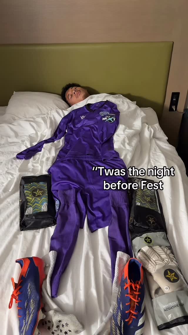 Night before Fest vibes 😴⚽️💜 #ctunited #mlsnext #goldstargoalkeeping #footyaccess #youthsoccercentral