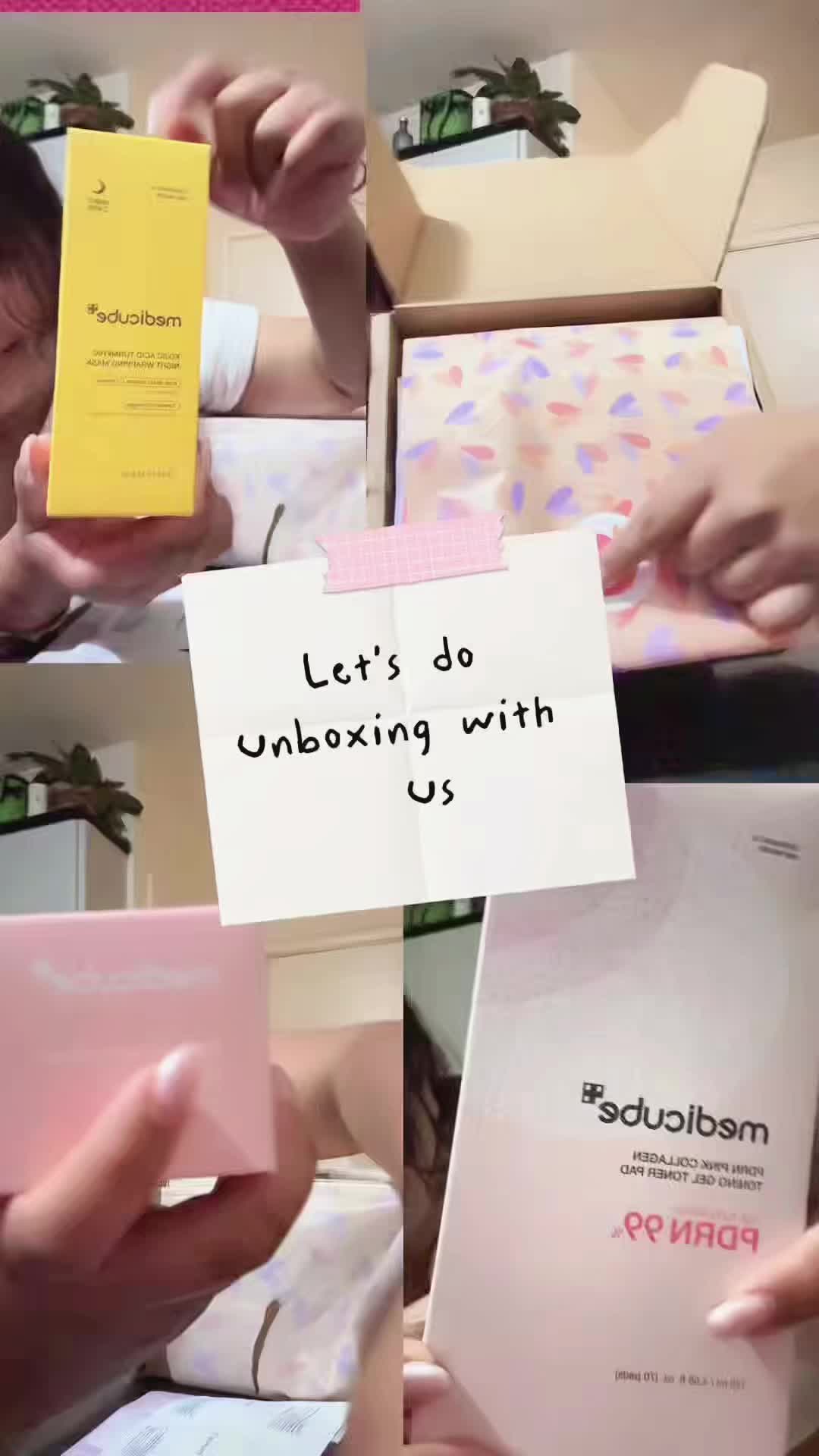 Unboxing with My Mamu💕 Products from -: @peaches&cream @medicube global @Arencia @COSRX Official @KSECRET GLOBAL #cr...