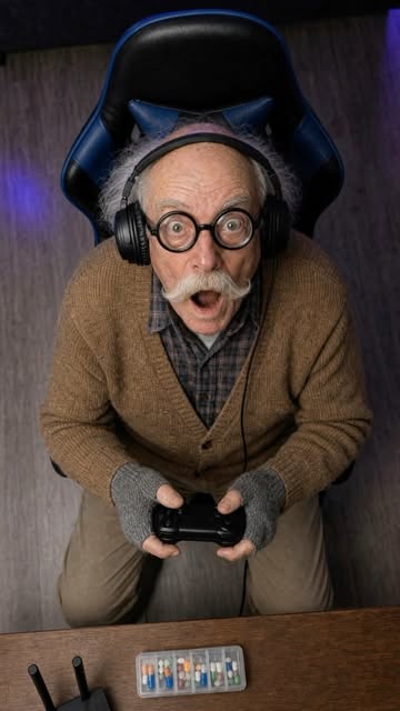 WiFi died. Grandpa fixed it the 1989 way 📡👴 #grandpaglitch #gamergrandpa #gaming #lag #funnyreels