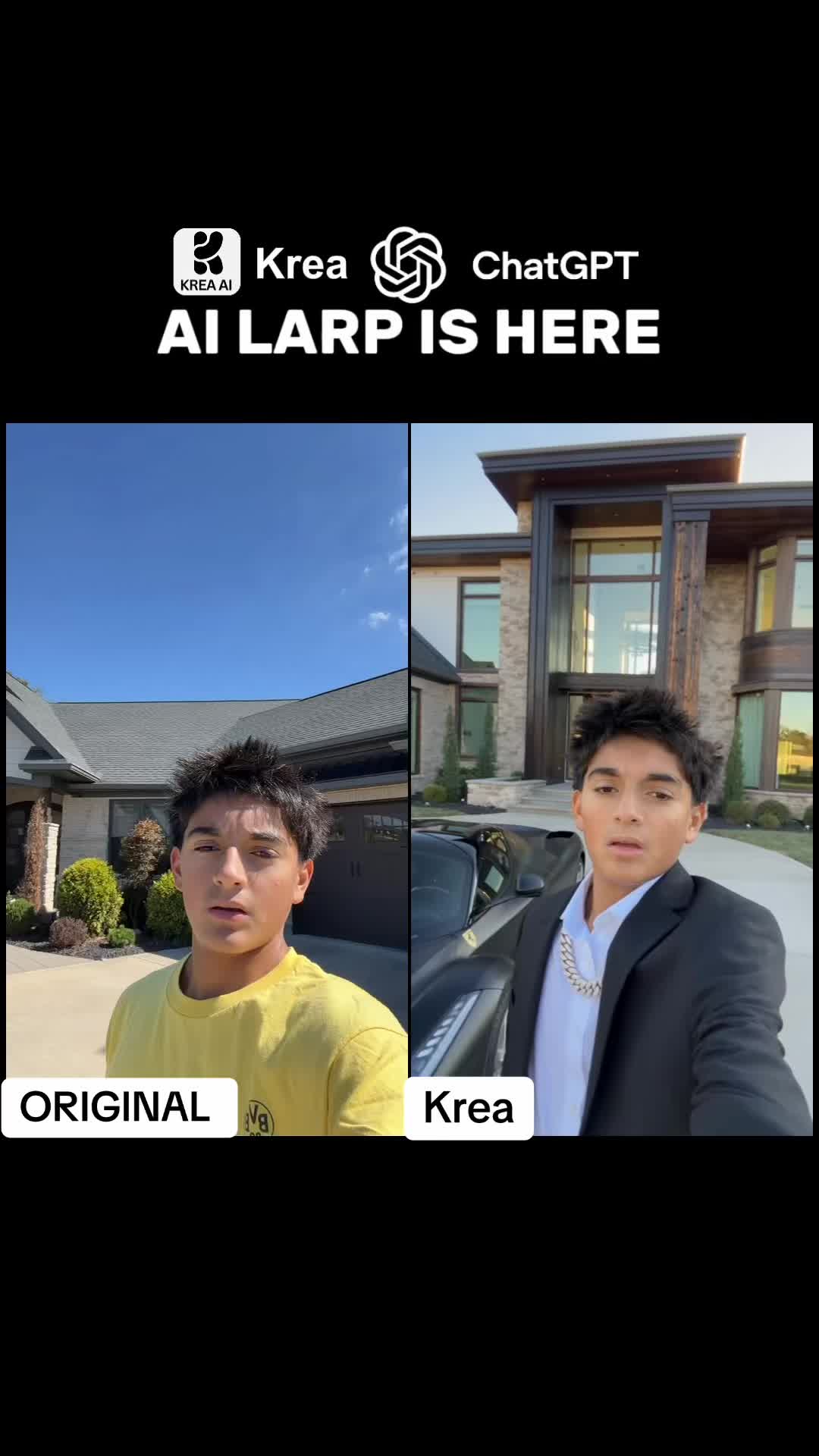Comment “PROMPT” for the prompt to make these AI larp videos ‼️🙌 #ai #krea #rich #larp #viral