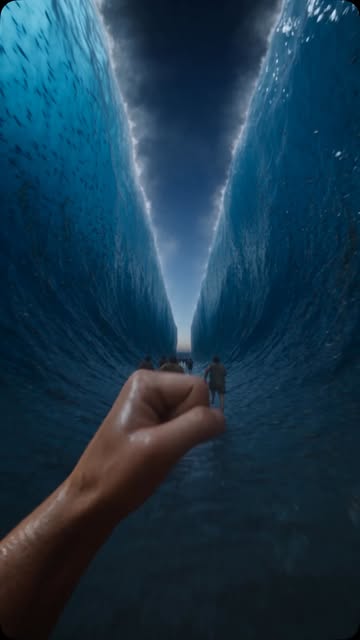 POV: Running across the seabed while the entire SEA is split apart on both sides. 🌊 Inspired by the traditional acco...