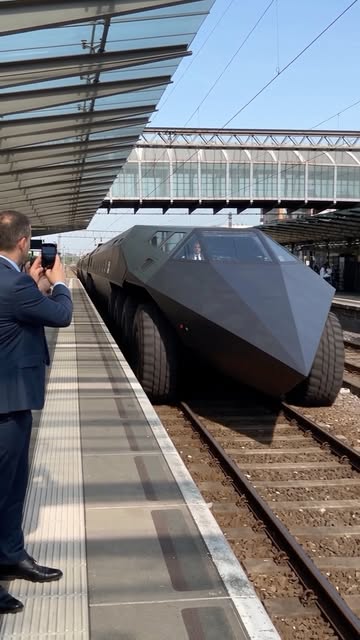 POV: Your train got replaced by the WORLD’S LONGEST BATMOBILE. 😭🦇🚆 Imagine waiting at the railway station when thi...
