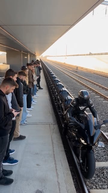 POV: Your train got replaced by the WORLD’S LONGEST MOTORCYCLE. 😭🏍️🚆 Imagine waiting at the railway station when t...