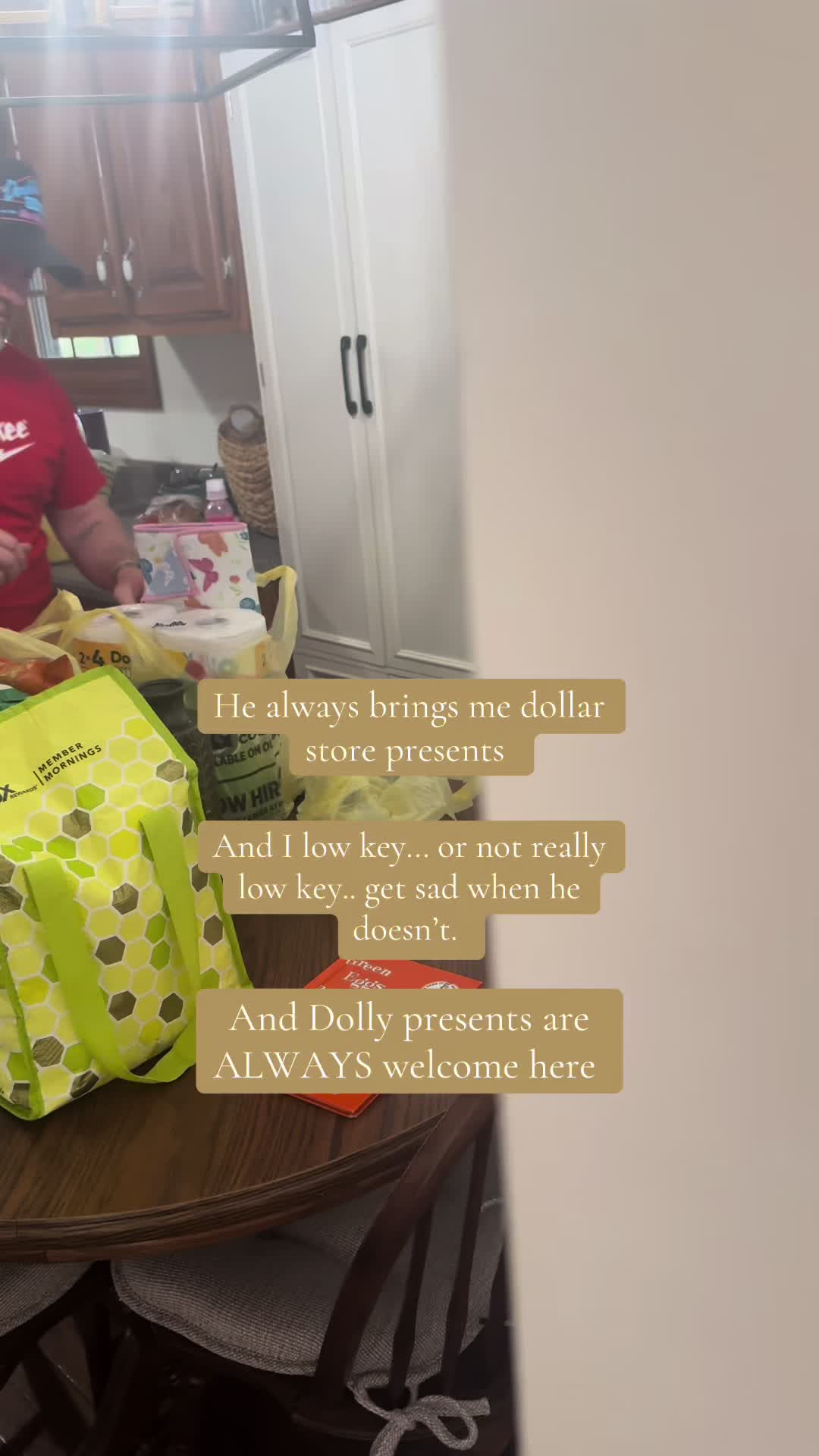 Always thinking of me… AND ILL always take Dolly presents!!! @Dollar General @Dolly Parton #couplecomedy #funnycouple...