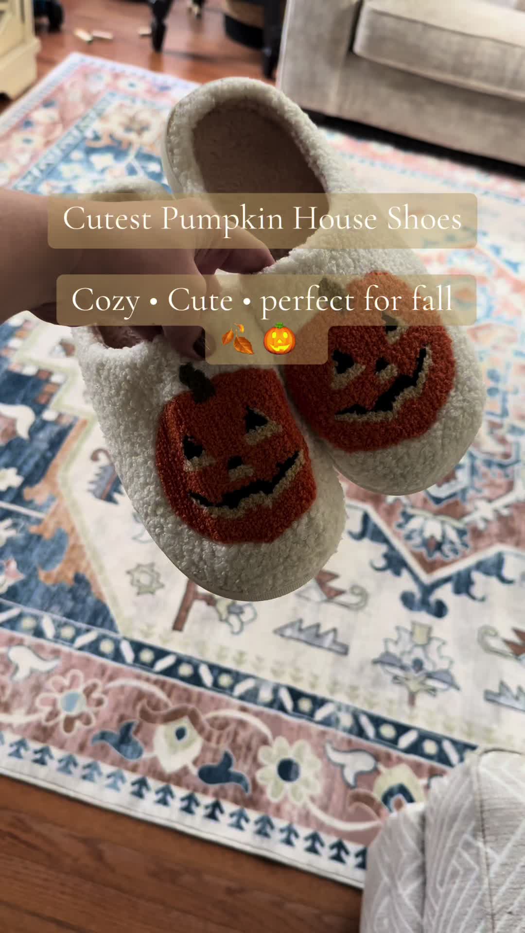 Pumpkin house shoes are officially my fall obsession 🍂🎃 The comfiest + cutest slippers you’ll wear all season! 🧡 #...