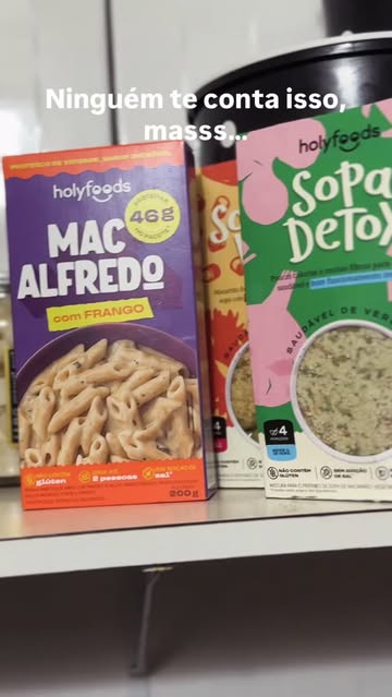 Os melhores produtos da @holyfoodsbr estão por R$11,00 no site, inclusive o meu queridinho MacAlfredo com frango! Fic...