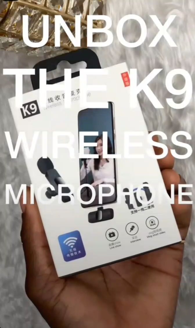 K9 wireless microphone unboxing