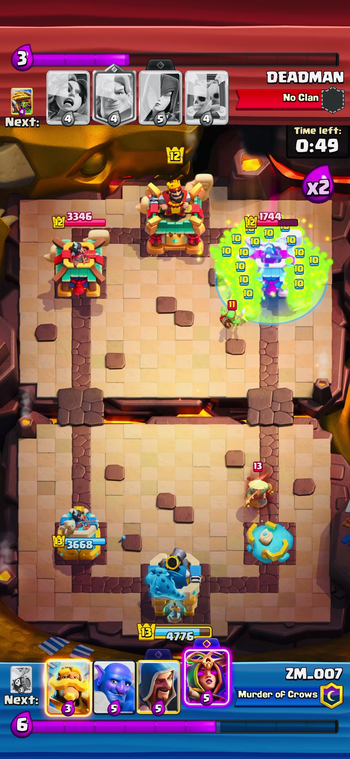 Clash Royale Sudden Death #clashroyaledeck #clashroyale #3crown #goblincurse #zap