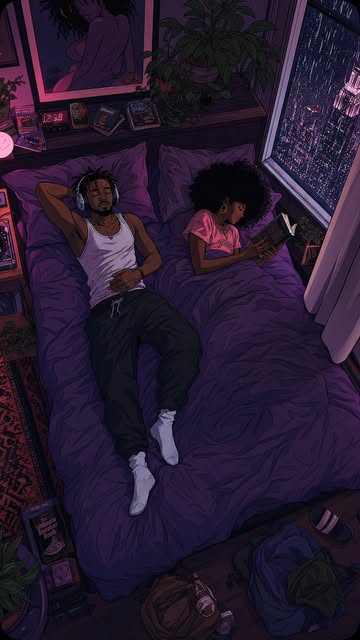 @champagnepapi #lofiasthetic #purpleaesthetic #cartoon #drake #afrohair