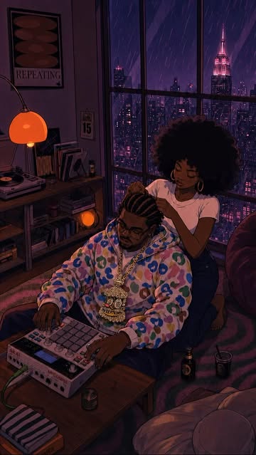 🏙️💜 Producers: @r.tc | @notbenjamin_ | @nicoharrismusic #lofiasthetic #cartoon #purpleaesthetic #2danimations #afro...
