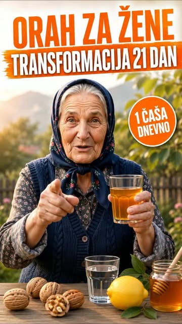Babin jutarnji ritual za žene 🌰 2 oraha prenoće u čaši vode → ujutru procediš, dodaš pola limuna i kašiku meda, popi...