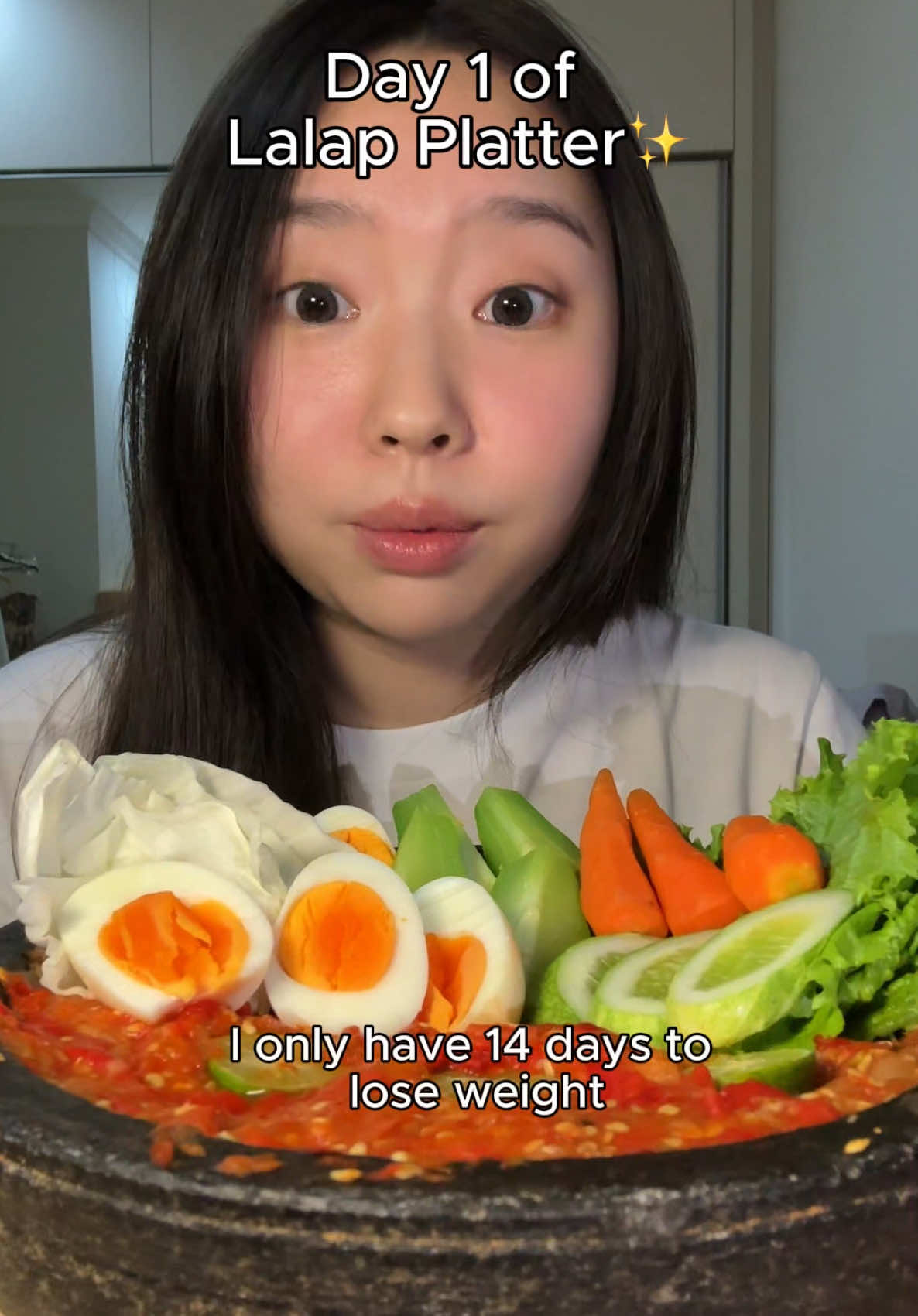 14 days till the wedding!!! making a Lalap Platter everyday until the body is tea in my bridesmaid dress 🤩 #mukbang...