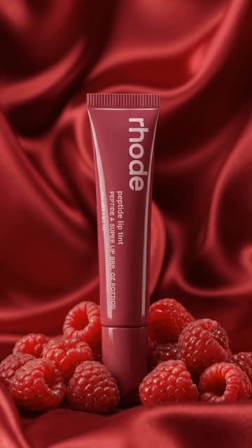 Berry glow, but make it unforgettable ✨ A Rhode lip ad inspired by softness, shine, and that perfect glossy finish. E...