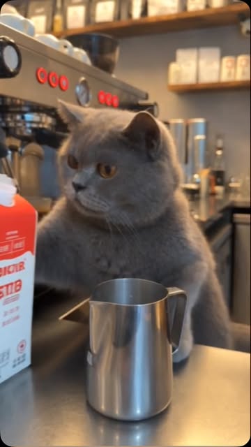 Latte 🥤#고양이 #cat #fyp #britshshorthair