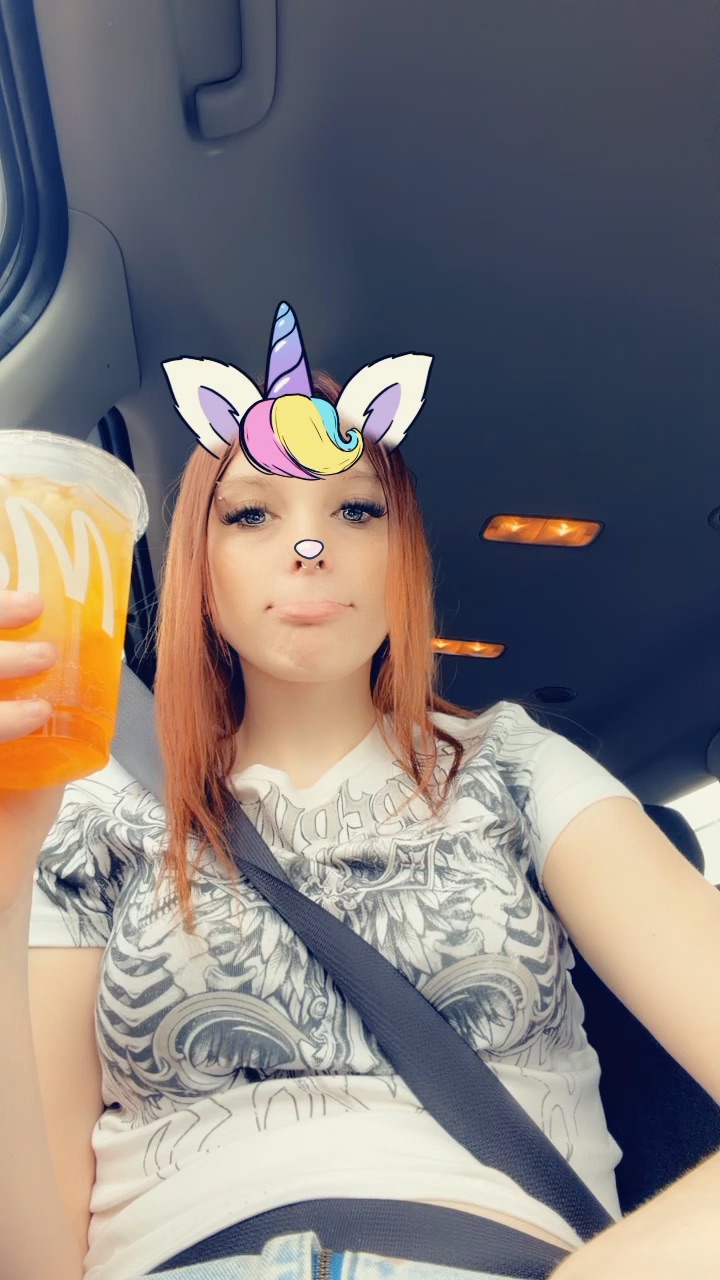 Trying the new peach redbull at McDonald’s!