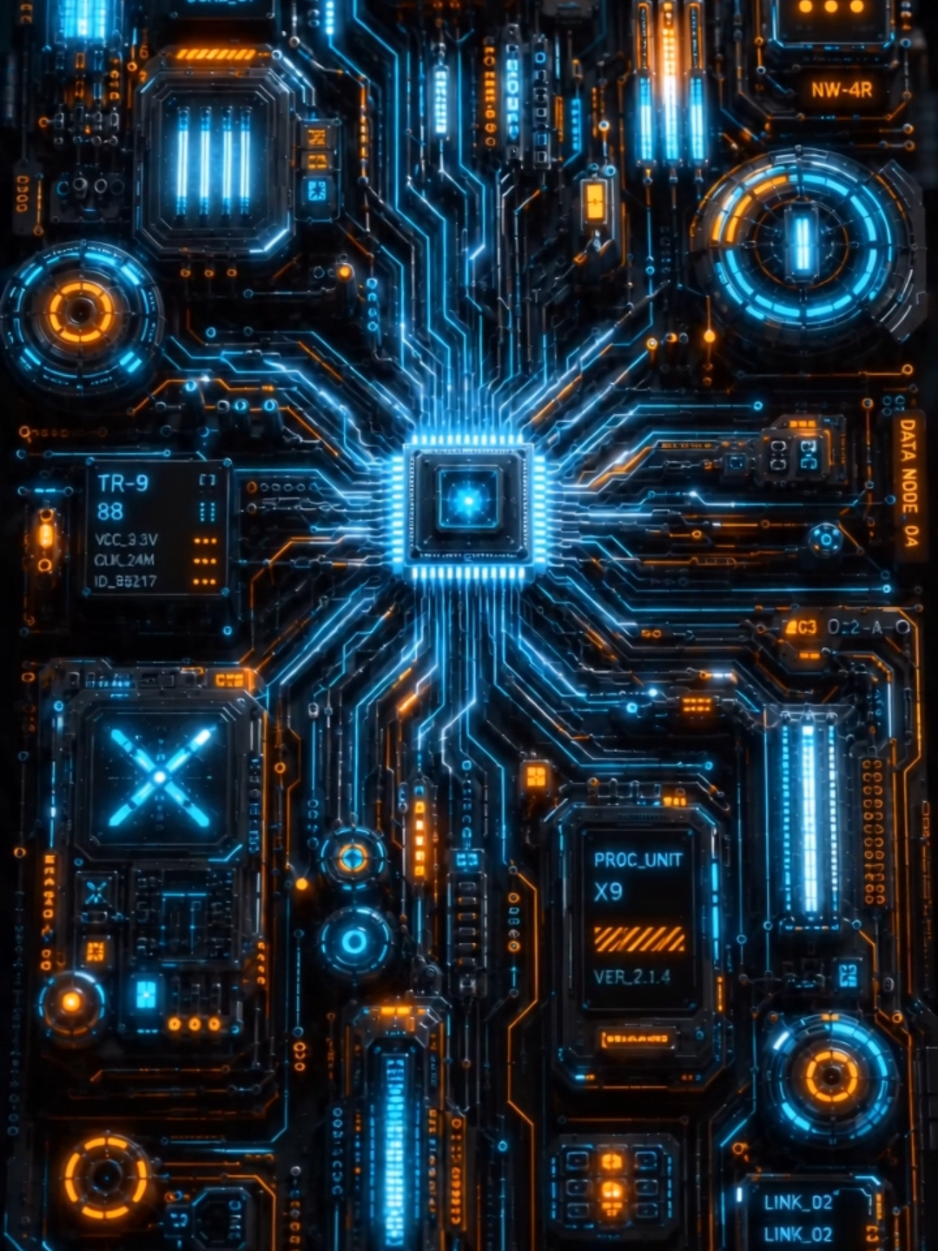 Live Wallpaper | Motherboard Cyber Circuit #microchip #processor #electronics #hightech #livewallpaper