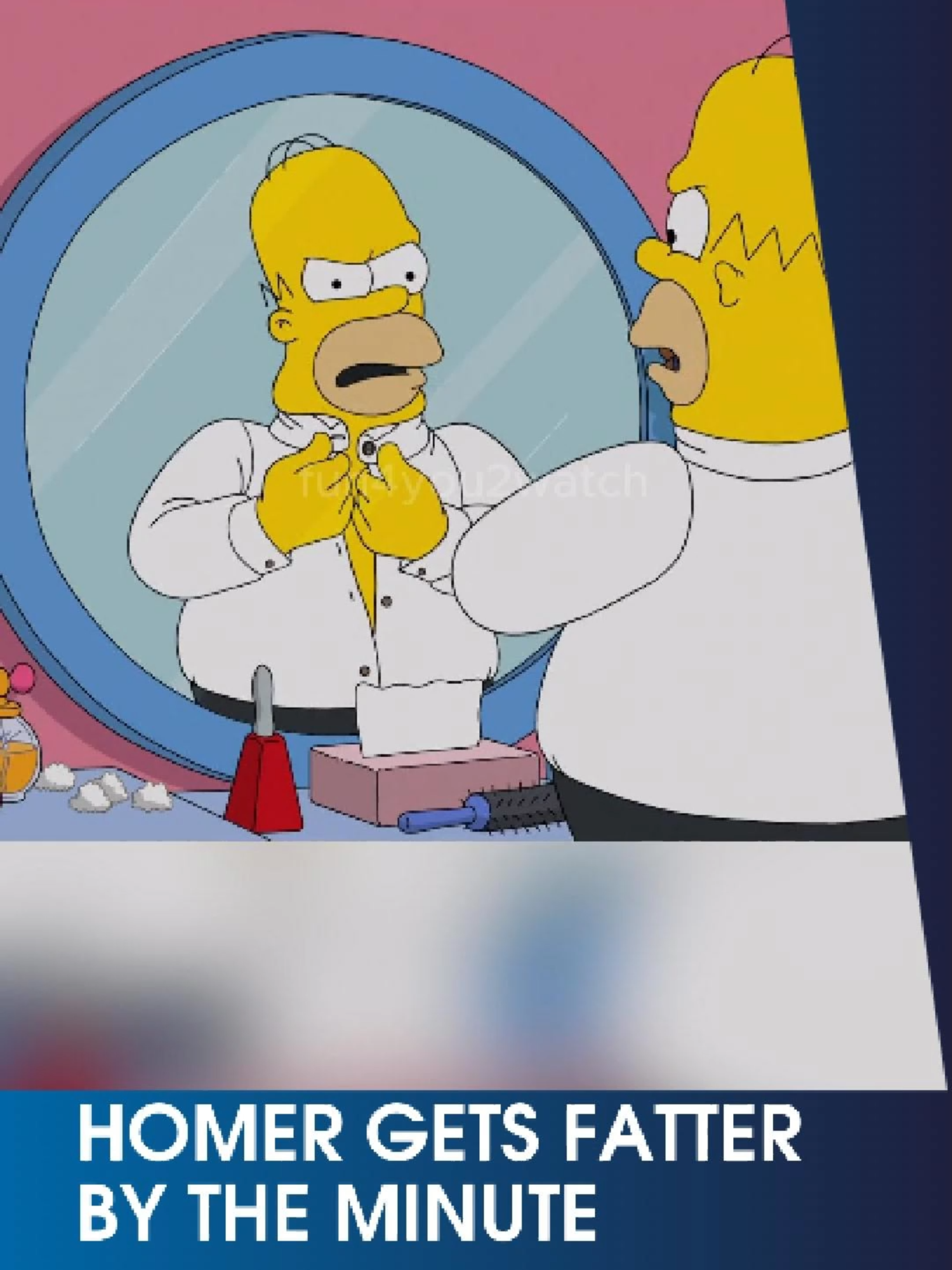 😆Homer gets fatter by the minute! Gramdpa thinks he is dead.😲 #funny #funnyvideos #simpsons #fyp #fat