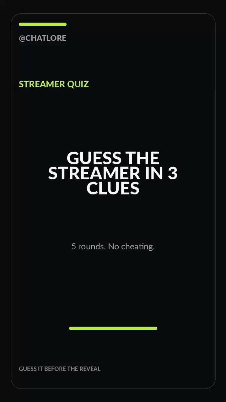 Guess the streamer