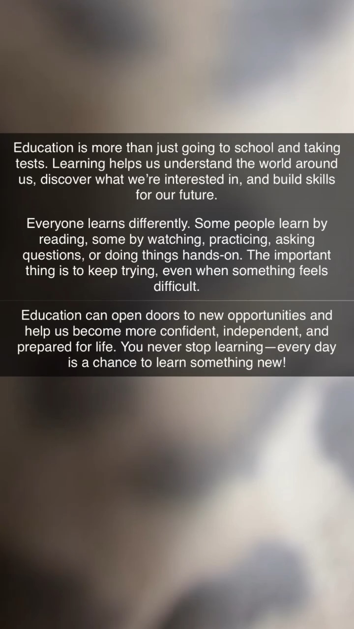 Education!