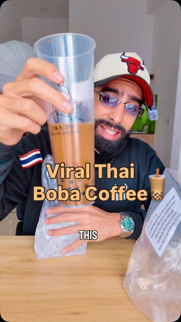 Today I tried the viral Thai Boba Coffee from @trade.travatrasua in Saigon #vietnam #saigon #hochiminh