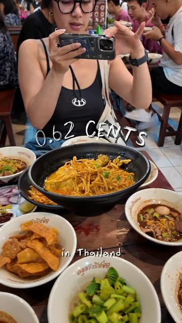 Save this spot for your next trip to Bangkok 🇹🇭✔️ These tiny boat noodle bowls are only 17 THB each ($0.62 CAD) and...