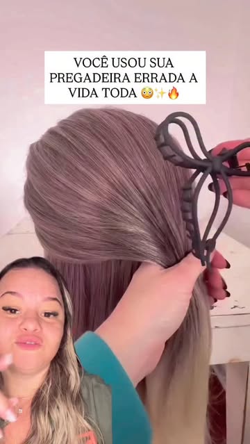 Você usou sua pregadeira errada a vida toda 😳✨ olha a forma correta de usar pra segurar melhor o cabelo, não escorre...