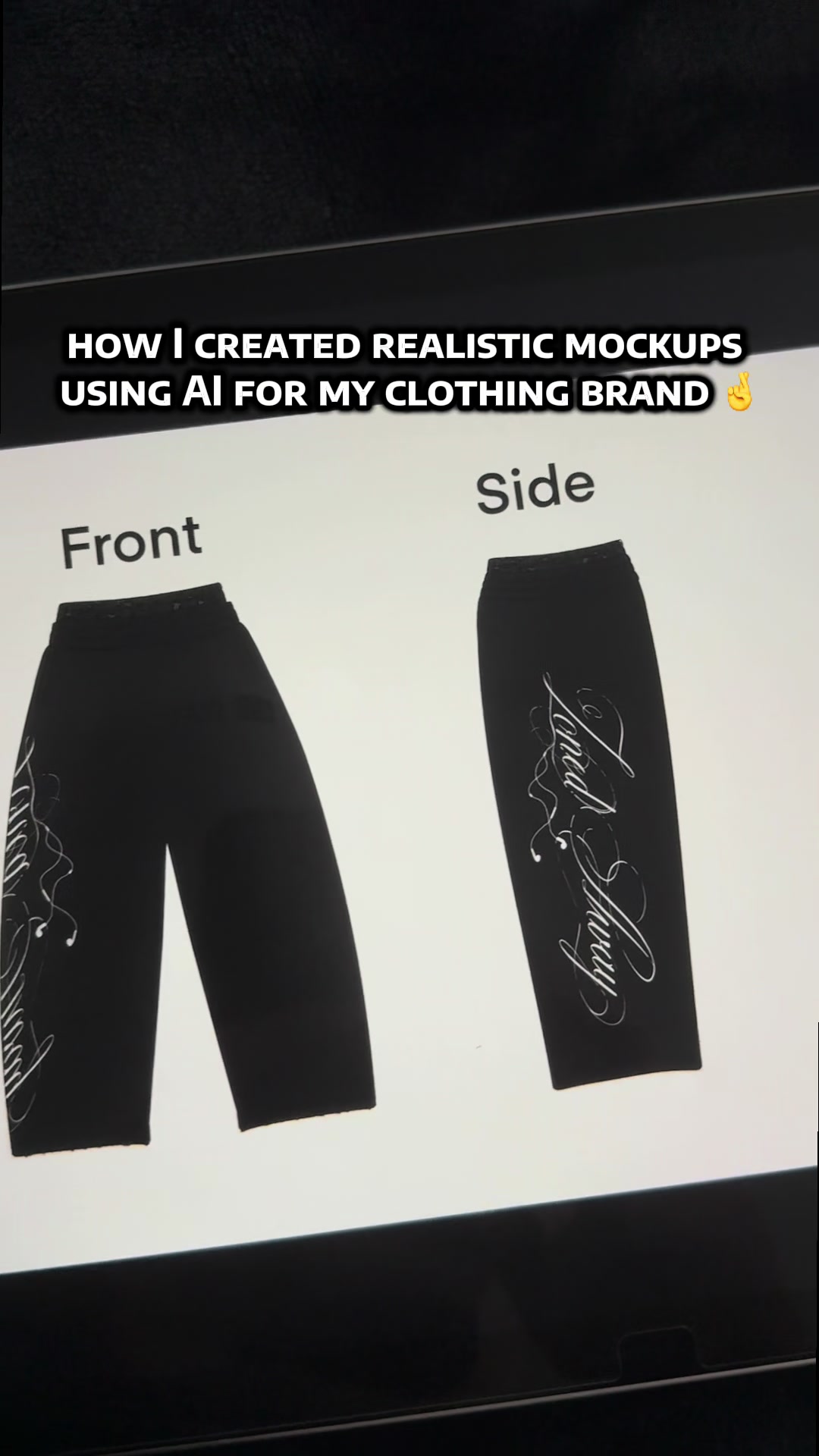 how I turned my procreate mockups into realistic & professional photos for my clothing brand, using AI. 👀 #clothingb...