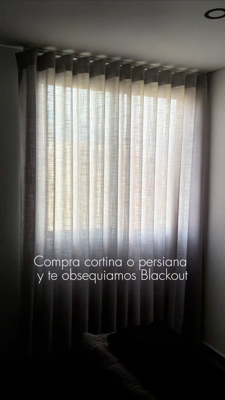 Cortina a la medida + blackout de obsequio para tu habitación 🎁 ⚙️ Un sistema completo para la habitación: estética...