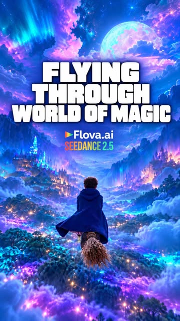 Comment “Magic” for the prompts. Flova AI + Seedance 2.5 are changing the way AI videos are created. 🚀 From a simple...