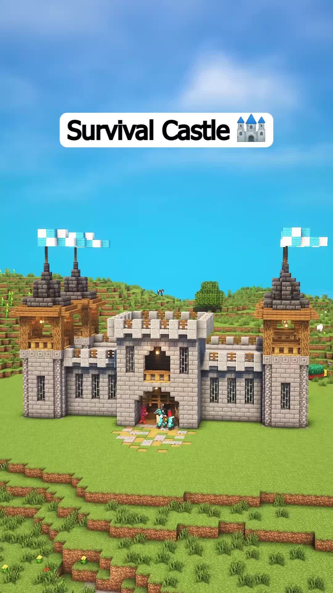 Survival Castle 🏰 #minecraft