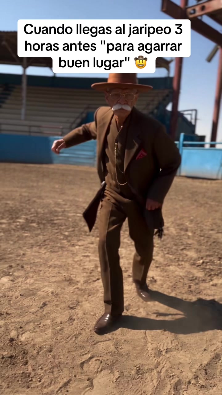 Ustedes son de los que llegan temprano o de los que llegan cuando ya se acabó? 👇⏰ #parati #abuelo #baile #jaripeo #m...