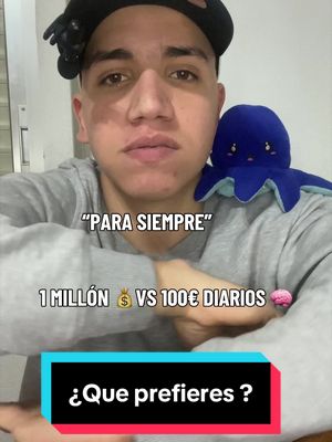“El 90% de la gente responde mal esta pregunta… 👀 ¿1 millón ahora 💰 o 100€ todos los días? Escribe tu respuesta ⬇️”...