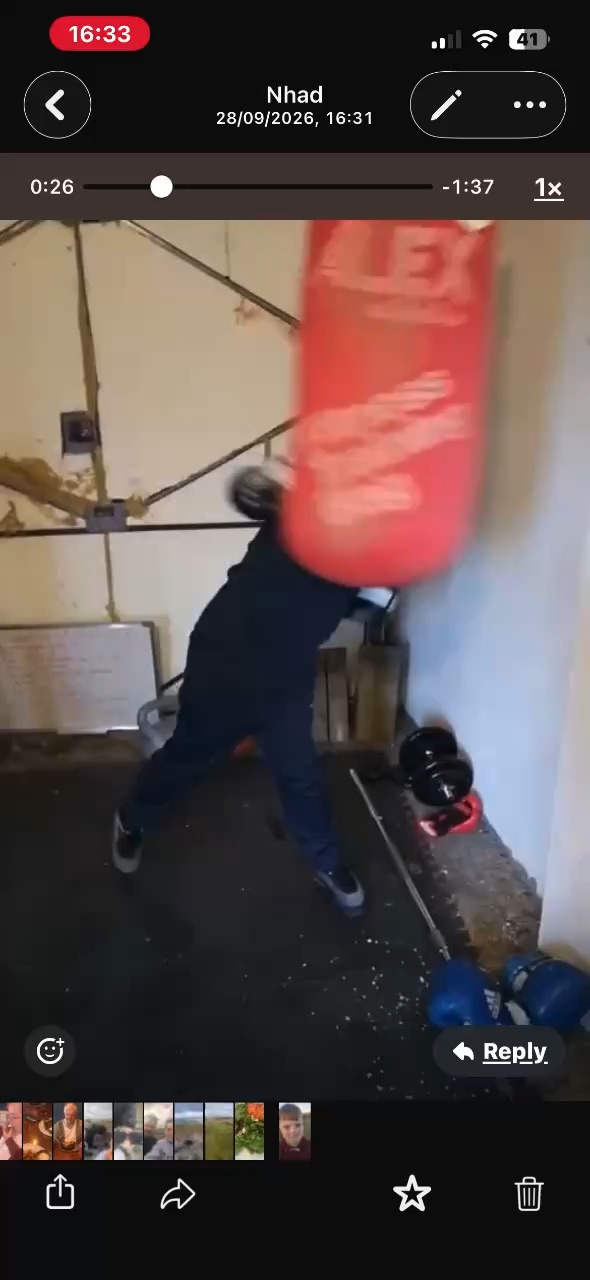 Boxing as a young kid