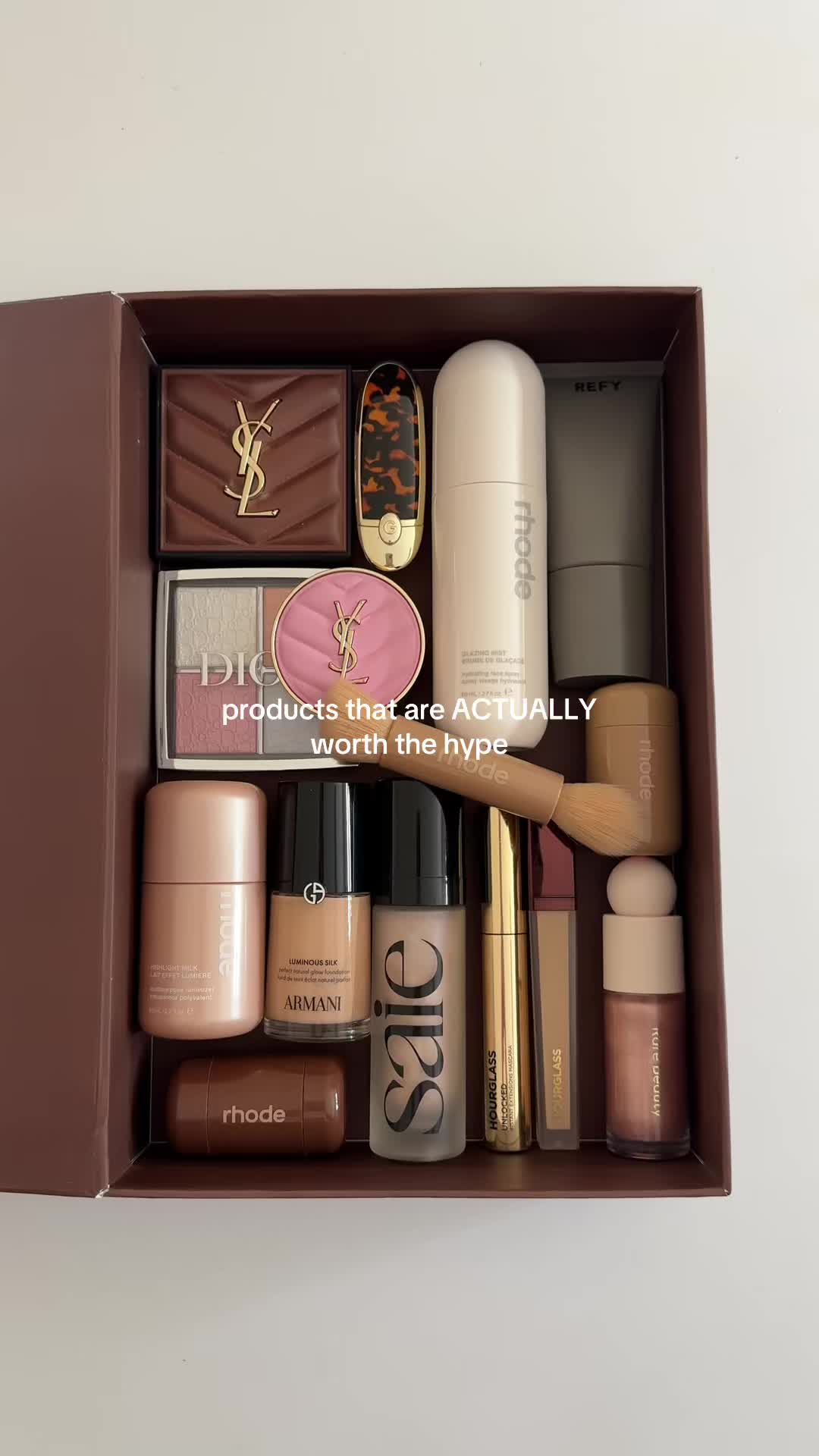 worth the hype! 🤝 @YSL Beauty @rhode skin @REFY @Diorbeauty @Armani beauty @Saie @Rare Beauty @Hourglass Cosmetics @...