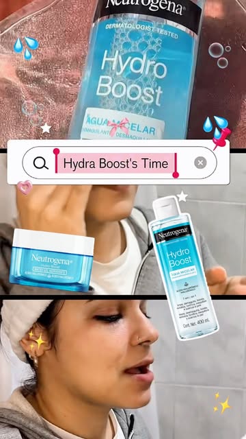 🫧Con la línea Hydro Boost de @neutrogena.ar no me tengo que preocupar por un rostro de cartón después de desmaquilla...