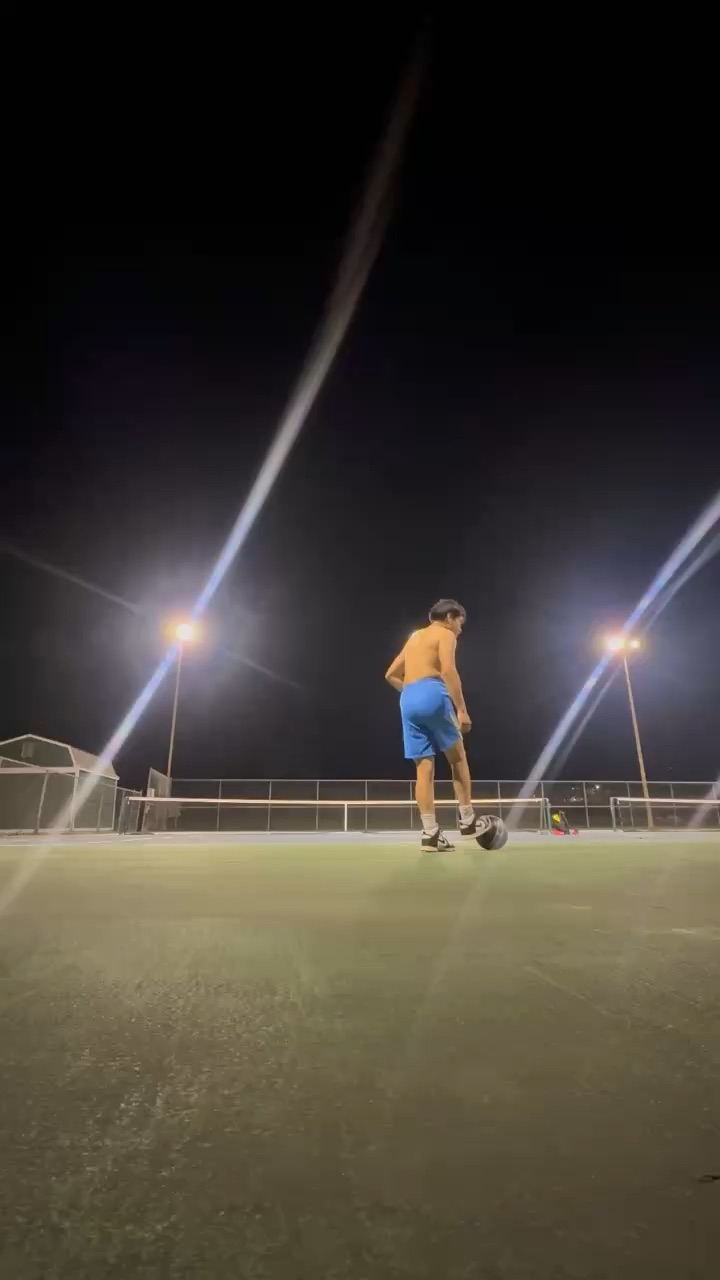 Soccer - warming up and practicing
