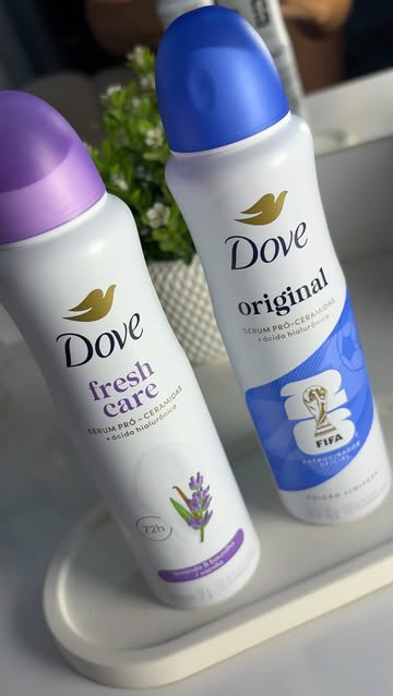 Meu ritual de autocuidado tem aqueles produtos que simplesmente não podem faltar. 🤍✨ Dove Antitranspirante Aerosol f...