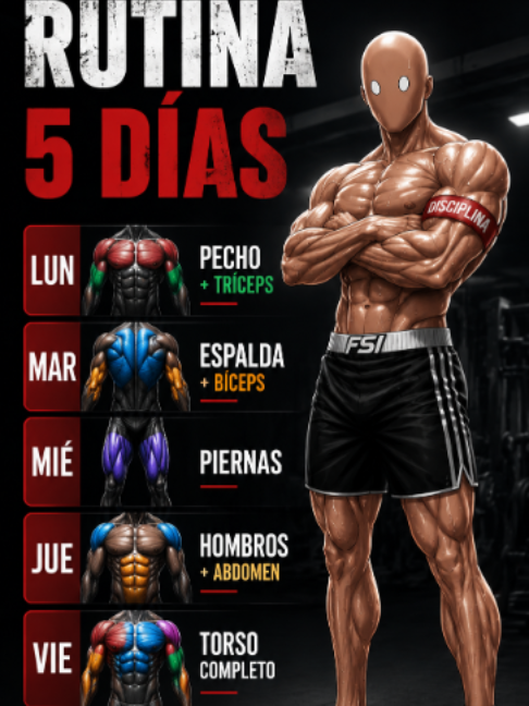 ¿Entrenas 5 días por semana? 💪 Organiza mejor tus entrenamientos, progresa poco a poco y no olvides recuperar. Guard...