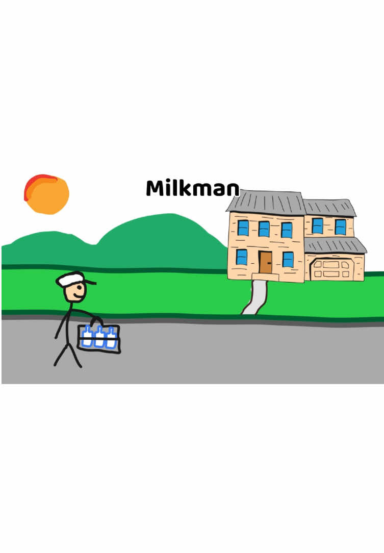 Before fridges, milk spoiled fast — so the milkman became a daily lifesaver. #History #jobs #extinct #educational #drawn