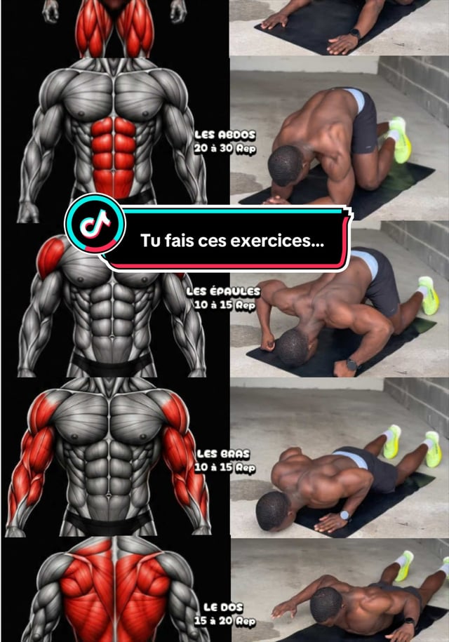 Tu fais ces exercices… mais sais-tu vraiment quels muscles tu travailles ? Enregistre cette vidéo pour ta prochaine s...