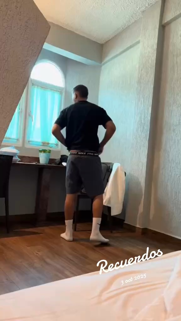 Llegando de entrenar con el primo
