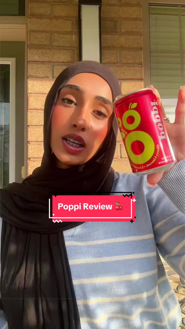 Poppi’s cherry limeade 🍒🥤 The perfect refreshing drink for summer! Thank you @drinkpoppi ❤️ #poppi #summer #pr #rev...